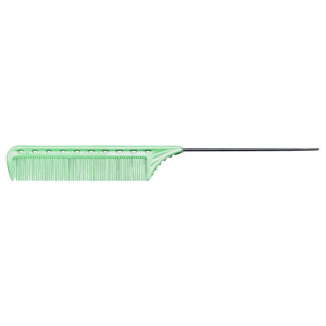 YS Park 102 Metal Pin Tail Comb GREEN MINT