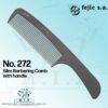 Fejic Carbon Comb - 272 Slim Barbering Comb with handle