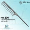 Fejic Carbon Comb - 296 Low Tension Rake Comb with handle