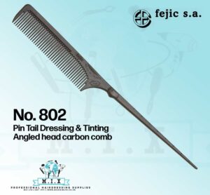 Fejic Carbon Comb - 802 Pin Tail Dressing & Tinting Angled head