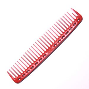 YS Park 402 Wide Tooth Cutting Comb (White / Red)