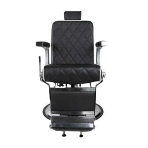 Chrysler Barber Chair Black with White Piping - Image 5