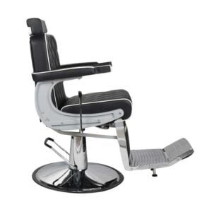 Alternative view of Chrysler Barber Chair Black with White Piping