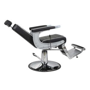 Chrysler Barber Chair Black with White Piping - Image 3