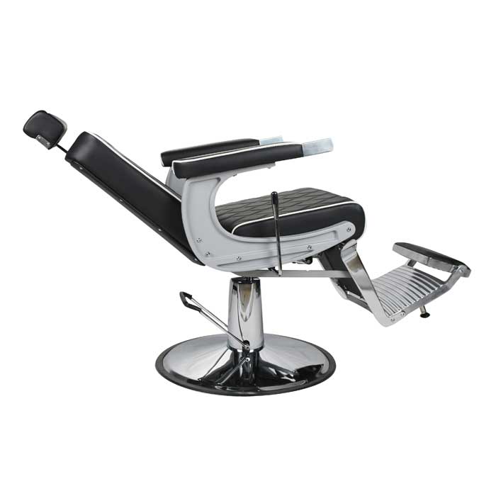 Chrysler Barber Chair Black with White Piping - Image 3