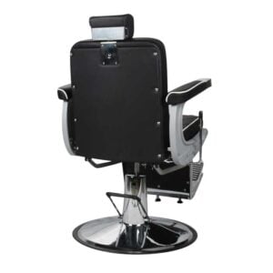 Chrysler Barber Chair Black with White Piping - Image 4