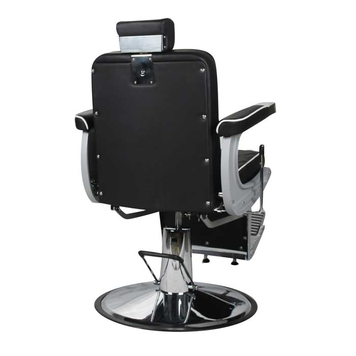 Chrysler Barber Chair Black with White Piping - Image 4