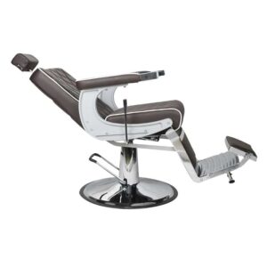 Alternative view of Chrysler Barber Chair Brown with White Piping