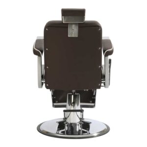 Chrysler Barber Chair Brown with White Piping - Image 4
