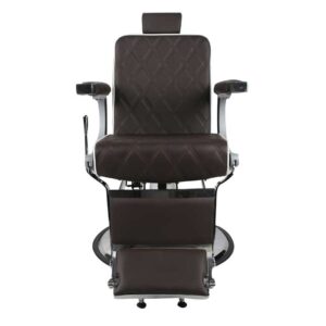Chrysler Barber Chair Brown with White Piping - Image 5