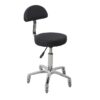 Hudson Gas Lift Stool Black with Backrest