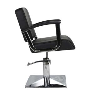 Madison Styling Chair Black with Black Piping and Square Base - Image 4
