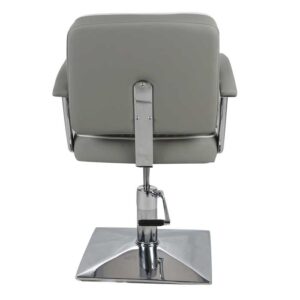 Madison Styling Chair Grey with White Piping and Square Base - Image 3