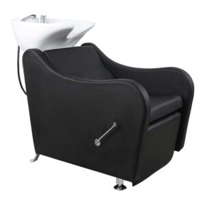Alternative view of Manhattan Back Wash Unit Black with White Basin