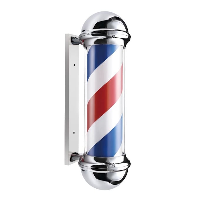 Barber Pole Silver 70cm